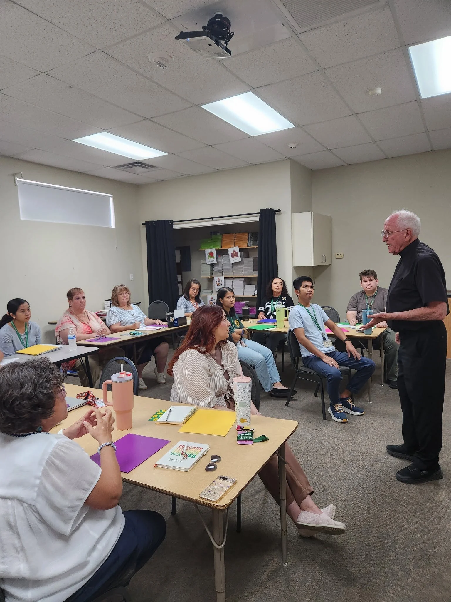 Our faculty and staff were blessed to spend time together in prayer, reflection, and fellowship during today&rsquo;s spiritual retreat. We are so grateful to our special guest, Father Greg, for sharing his wisdom, encouragement, and faith with us as 