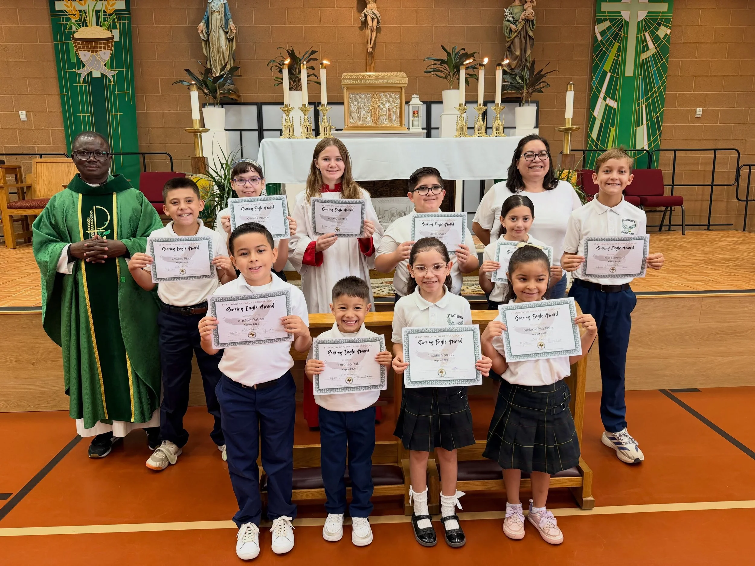 🦅✨ August Soaring Eagles! ✨🦅

We are so proud of our August Soaring Eagles! These students have been recognized for showing kindness, responsibility, respect, leadership, reverence, and a willingness to help others. 💚💛

Thank you for being shinin