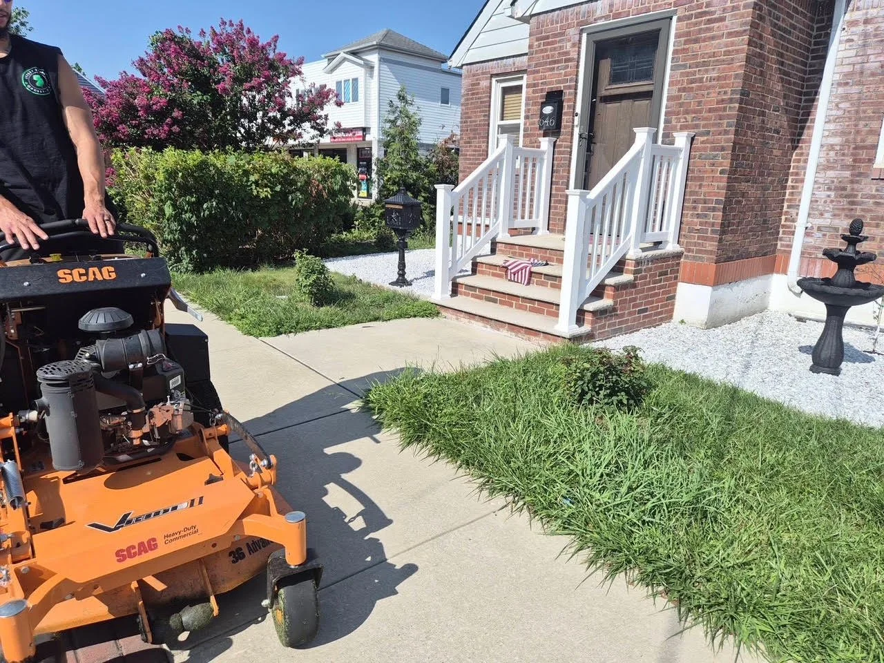 Another before photo of a new homeowners front lawn in Totowa, NJ.