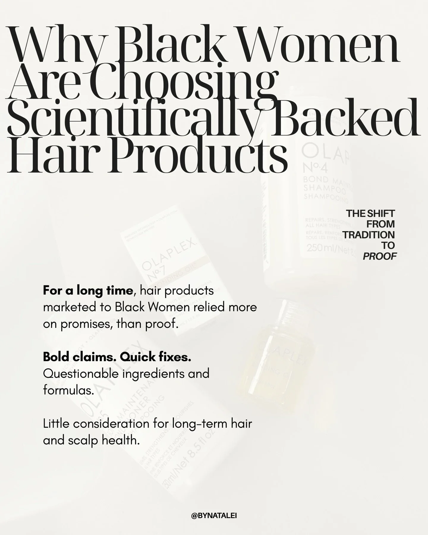 We don&rsquo;t believe in hiding the base to perfect the surface.

BYNATALEI exists to enhance and enrich hair, not mask what&rsquo;s underneath.

The health, strength, and integrity of your natural hair will always come first.

This is why we align 