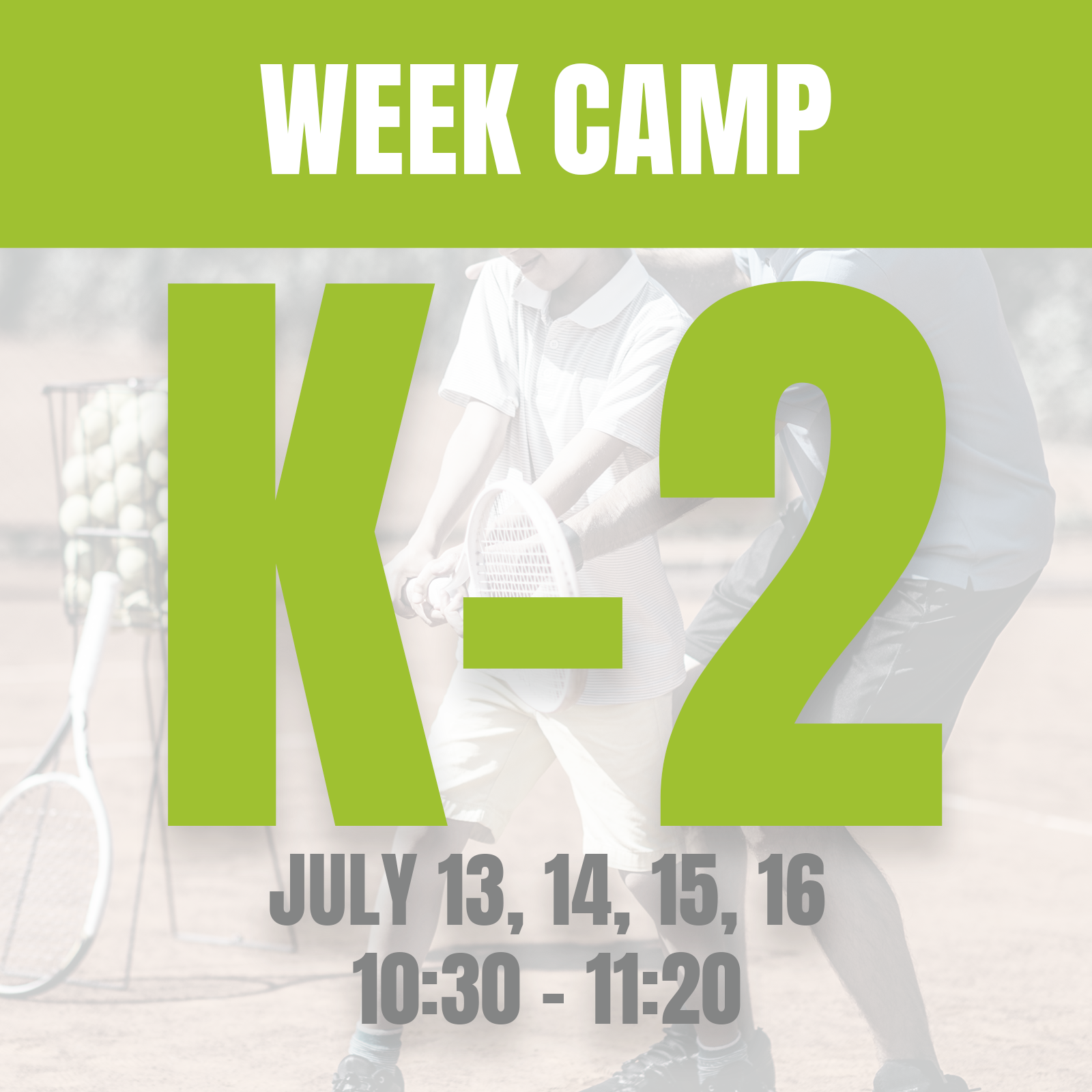 Kingergarten - 2nd Grade Week Camp