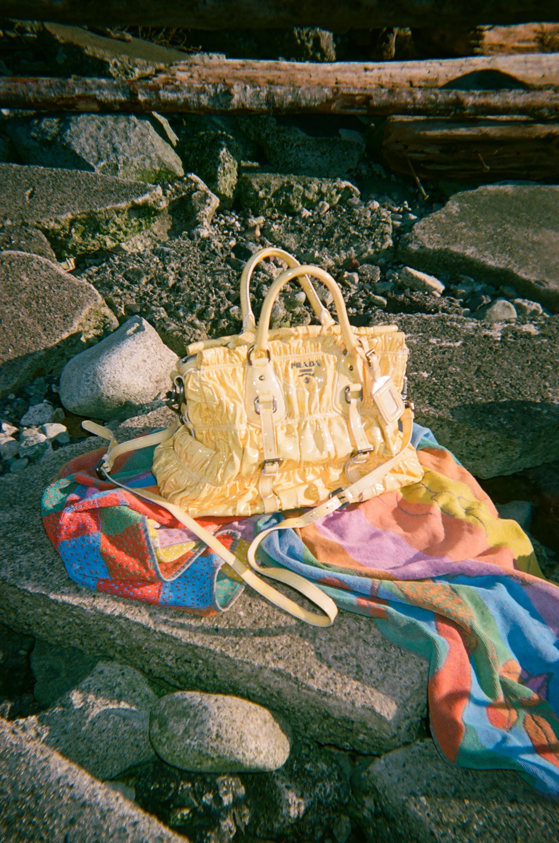 2007 Prada Vernice Gaufre Tote