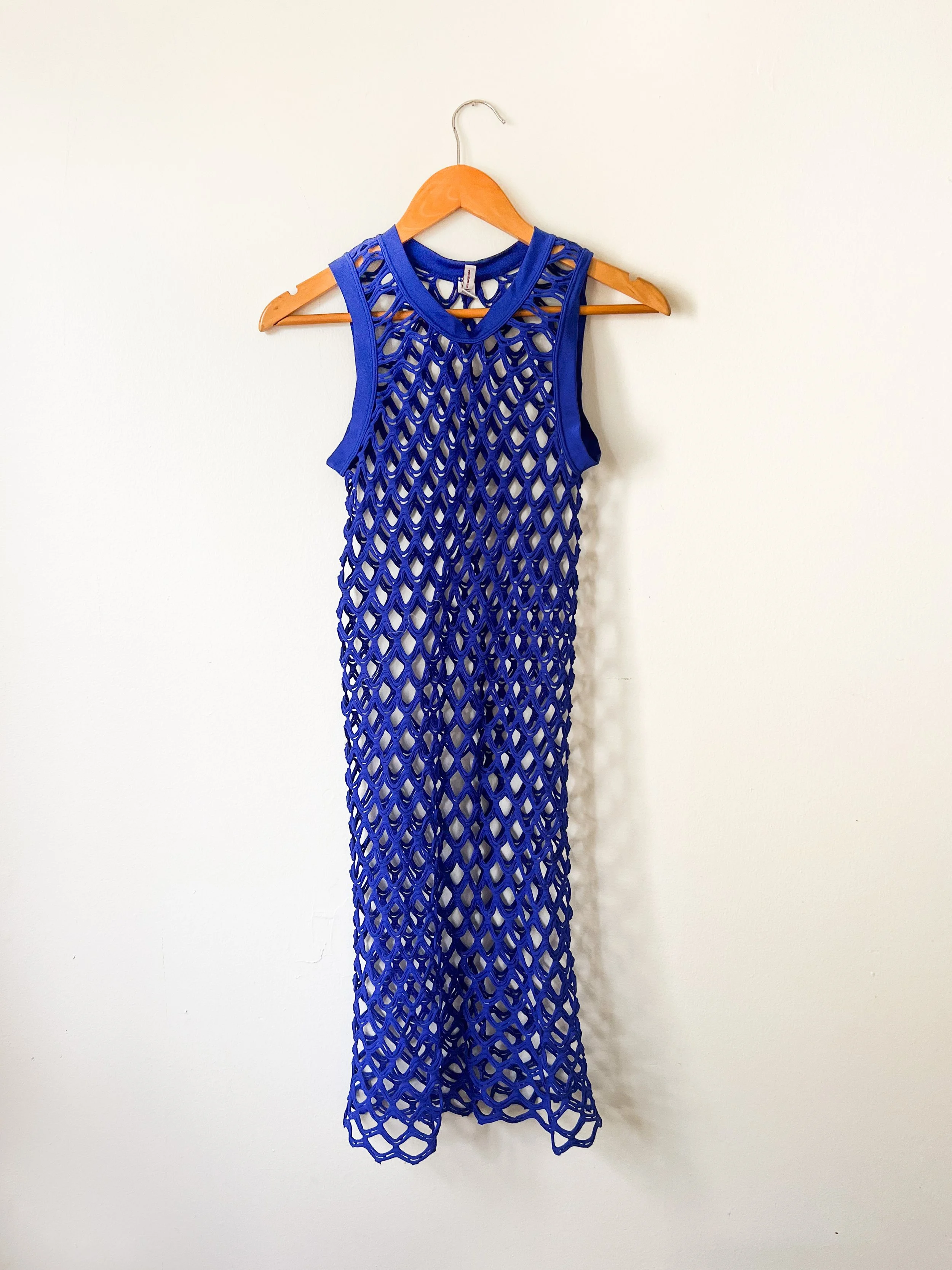 00s Cobalt Blue Net Dress