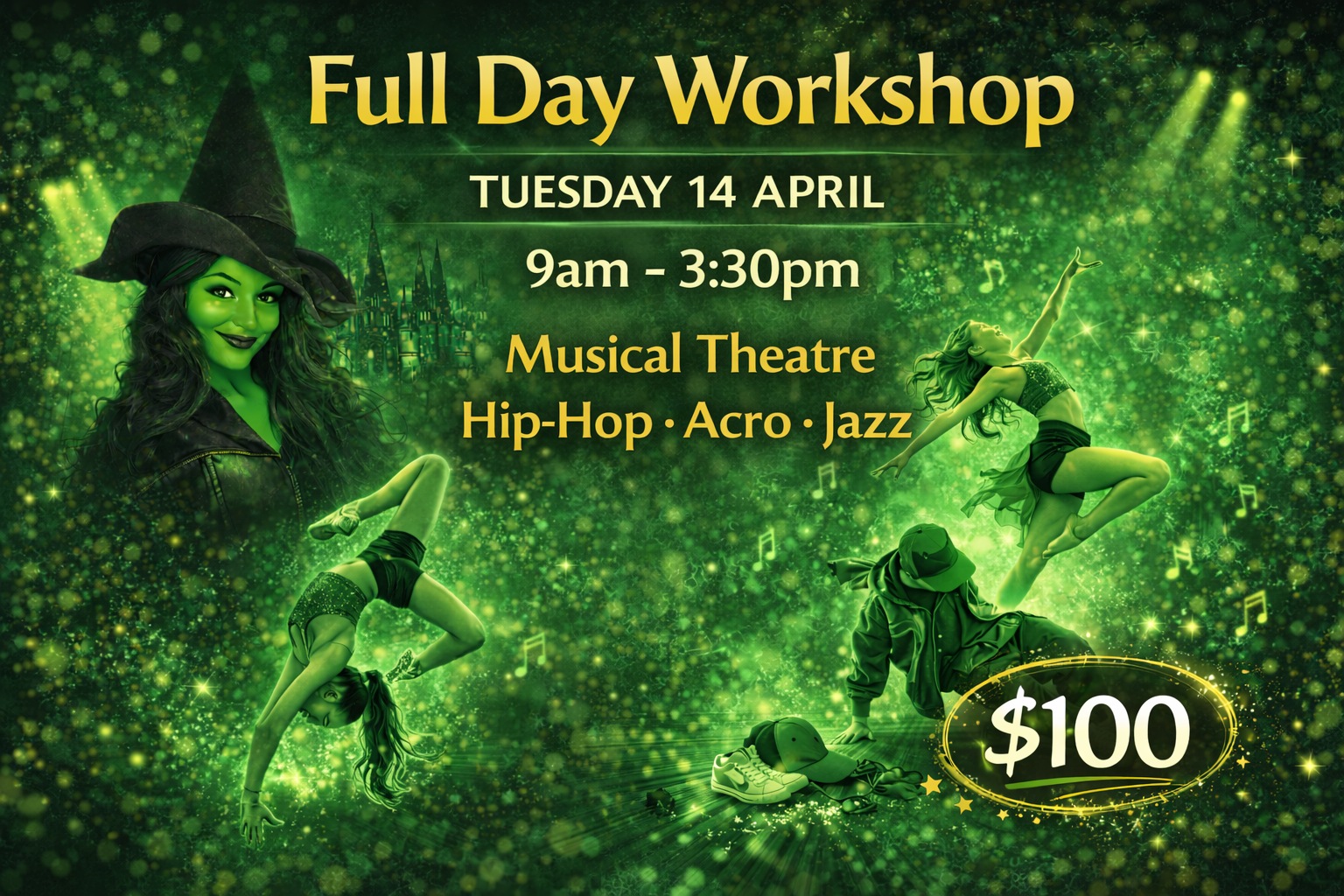 14/04/26 - Full Day Workshop 9am - 3:30pm - Ages 10+