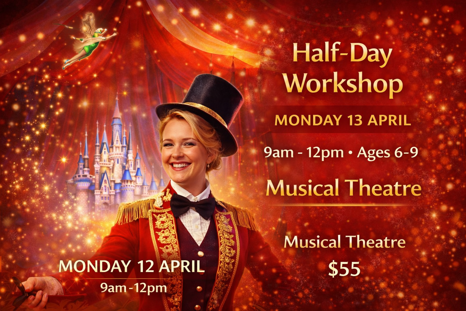 13/04/26 - Half Day Workshop 9am - 12:30pm - Ages 6-9