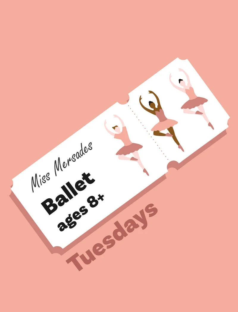 Ballet (ages 8+) Tuesday 5:00pm - 5:45pm