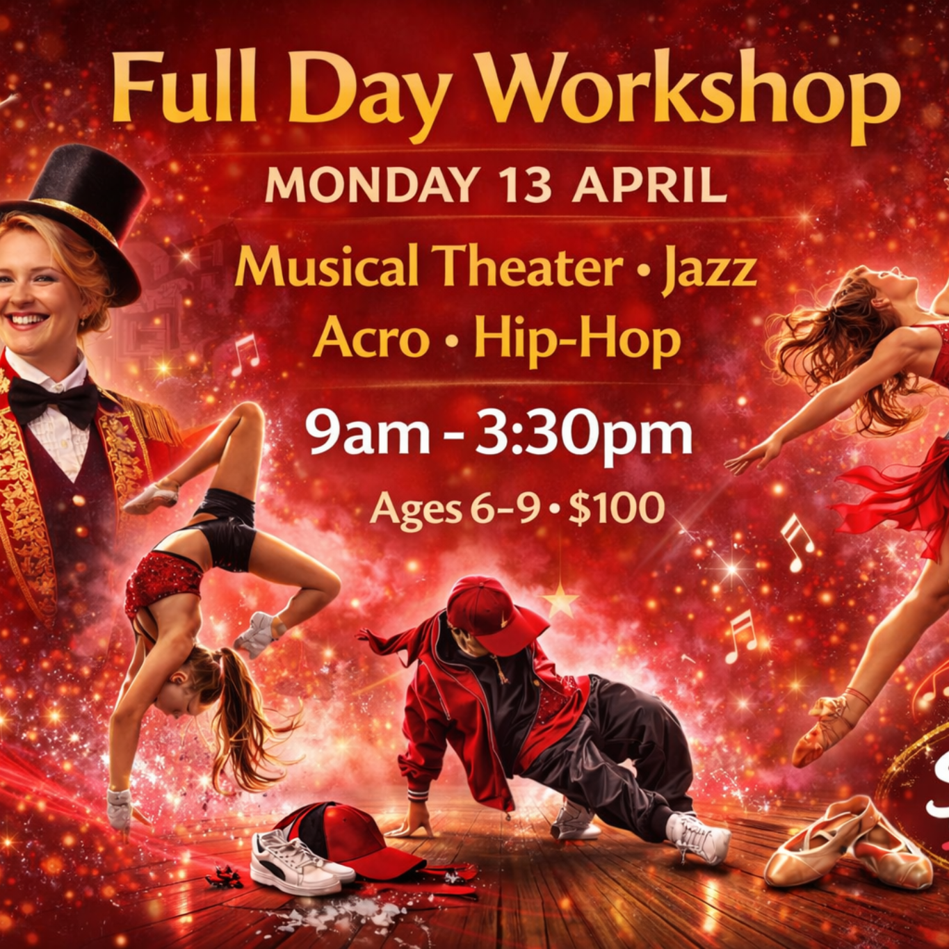 13/04/26 - Full Day Workshop 9am - 3pm - Ages 6-9