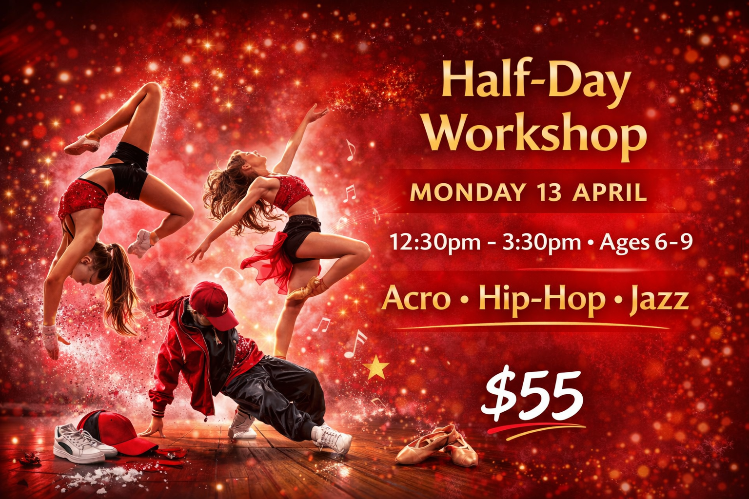 13/04/26 - Half Day Workshop 12:30pm - 3:30pm - Ages 6-9