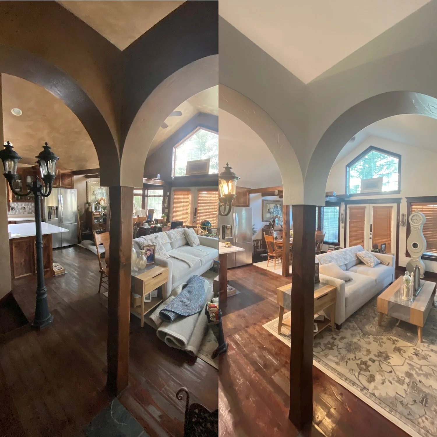 living room transformation repaint