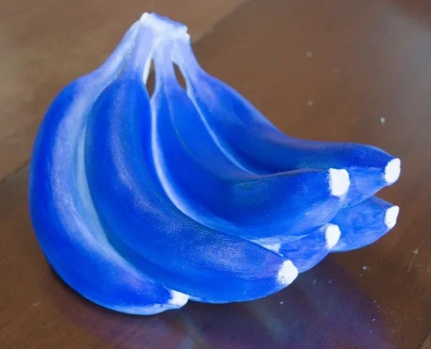 Ana Norton.
Anti-Bananas, 2026
oil on 3D printed plastic
6" x 6" x 8" 
$700
