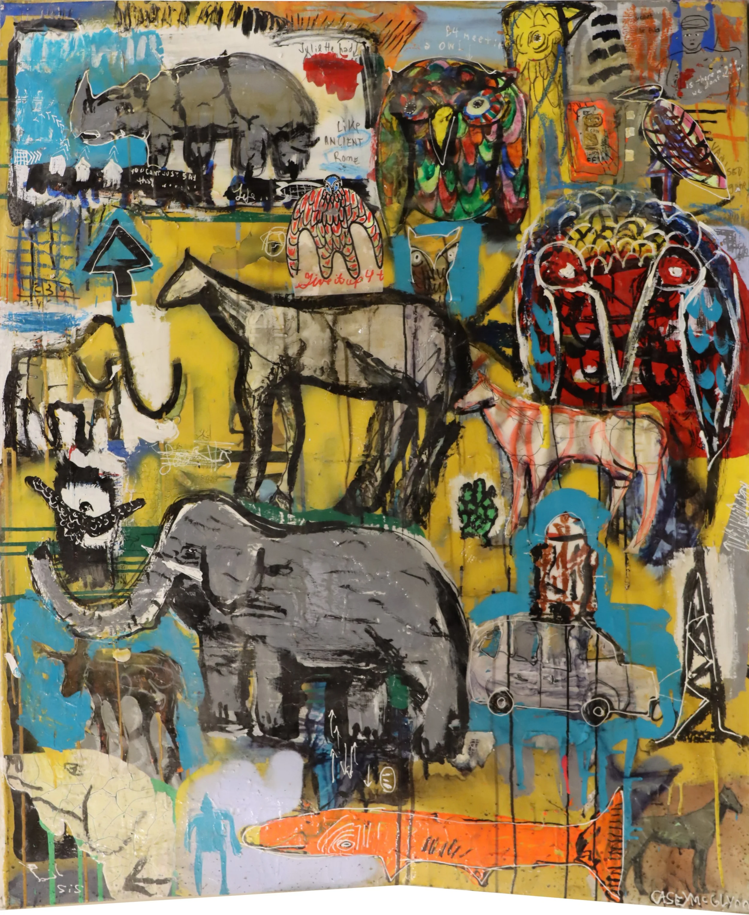 Casey McGlynn.
Is There A God We Don't Know, n.d.
acrylic on canvas
60" x 48"