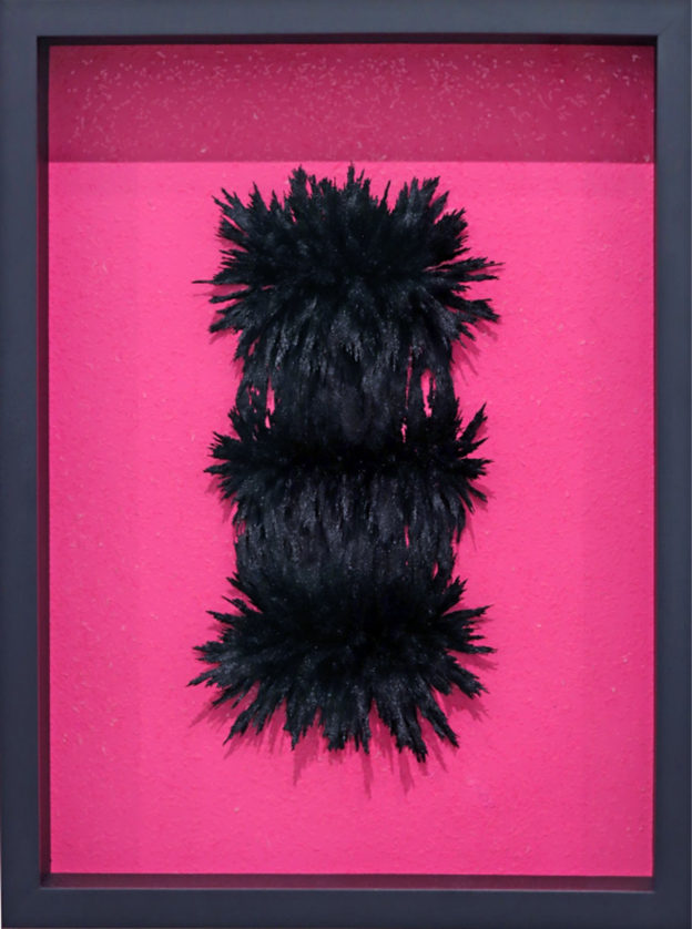 Alex Chorny.
Untitled, 2024 (24-049)
magnetized mixed media and glass shards on wood panel
23.5" x 17.5"
$2,000