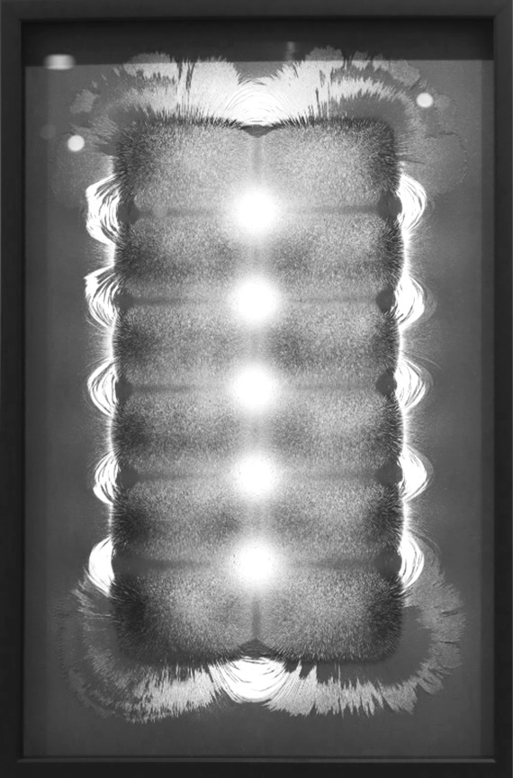Alex Chorny.
Untitled, 2024 (24-019)
magnetized iron powder on painted wood panel
35.5" x 23.5"
$2,600