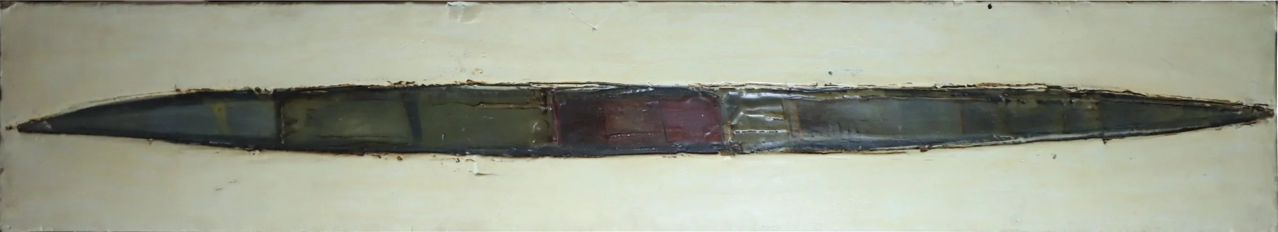 Chris Keir.
Transitional Object Study II, March 2009
encaustic on canvas
10" x 60"