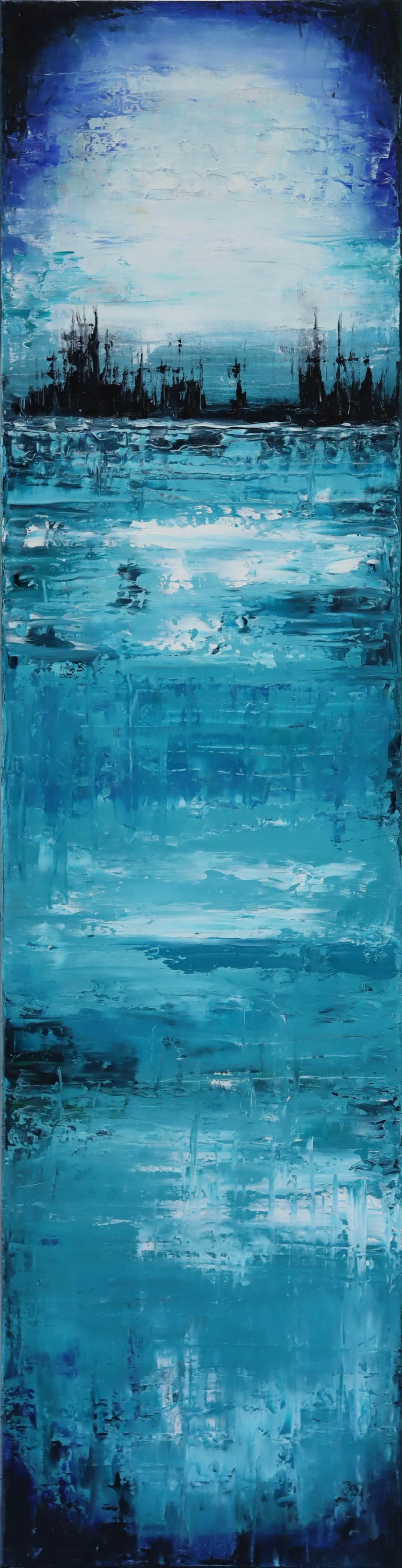 Jill Sapiente.
Night Chill, 2022
oil on canvas
12" x 48"
$850
