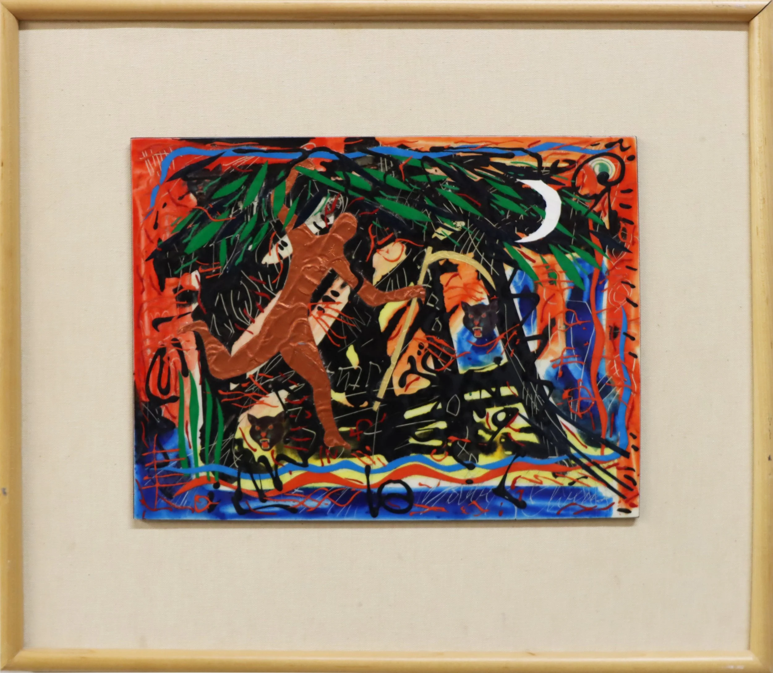 Bobbie K Owens.
When the Fire Fell #18, n.d.
acrylic on canvas board
9" x 12"