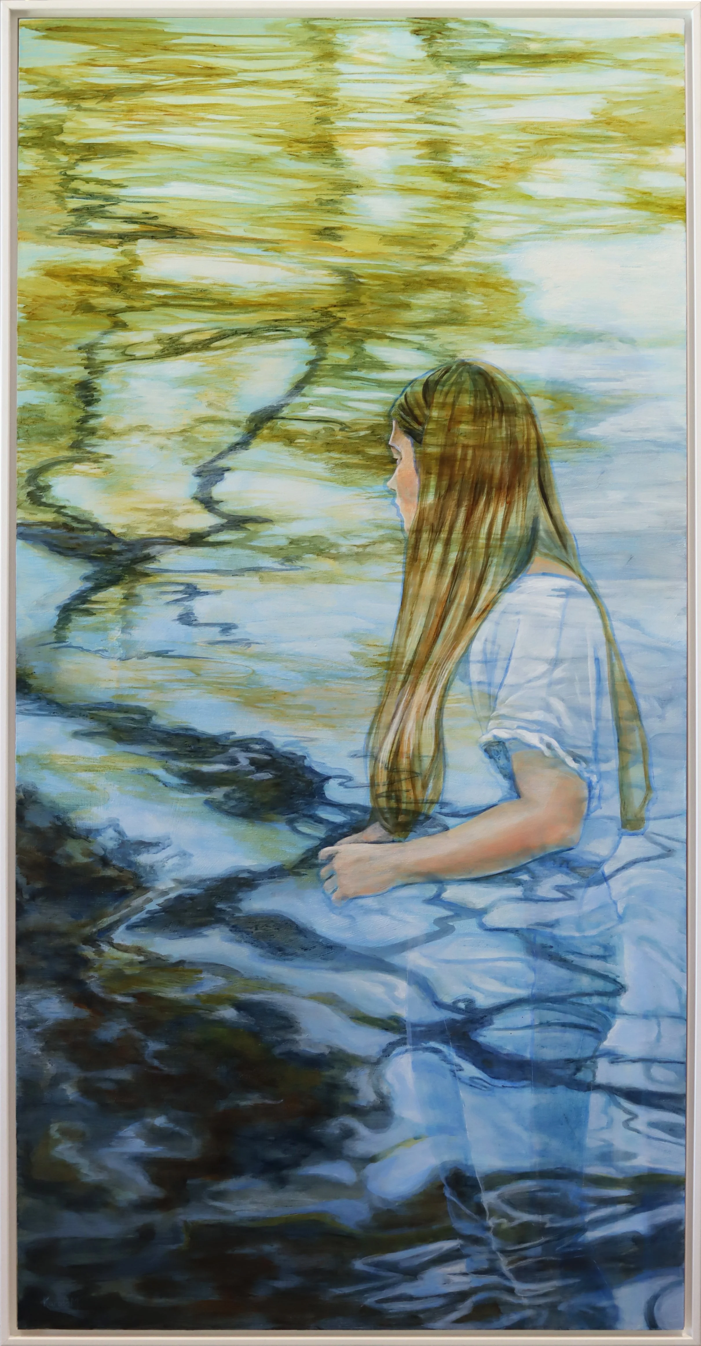 Karole Marois.
Whispering Waters, 2022
acrylic on birch panel
48" x 24"
$3,100