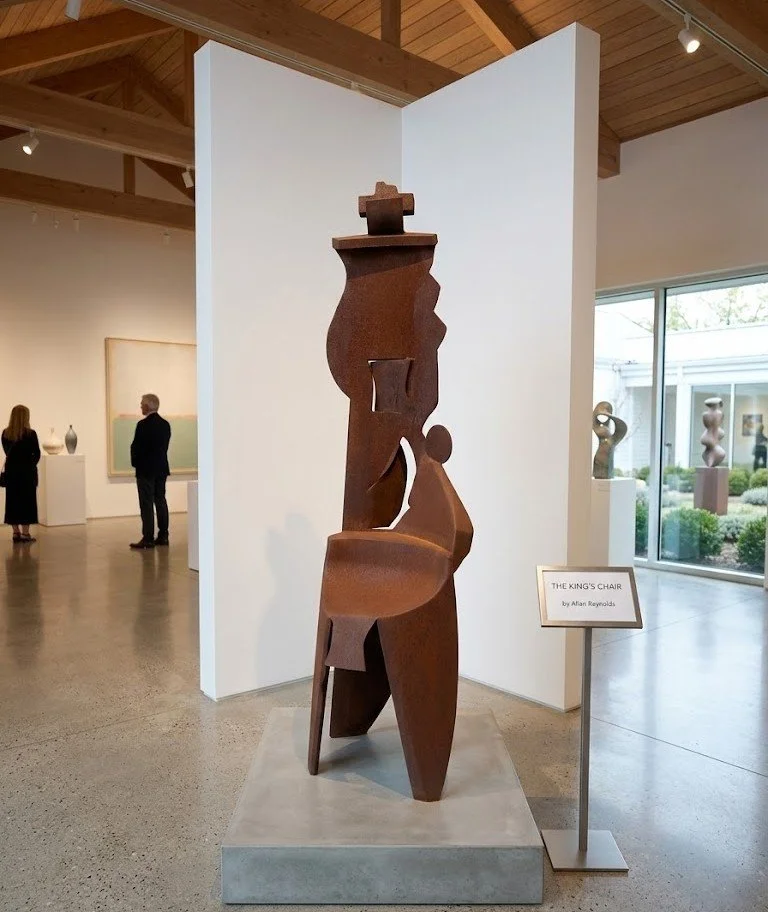 Leslie Alan Reynolds.
The King's Chair, circa 1980
welded weathered steel
96"h x 65"w x 34" d
$10,000