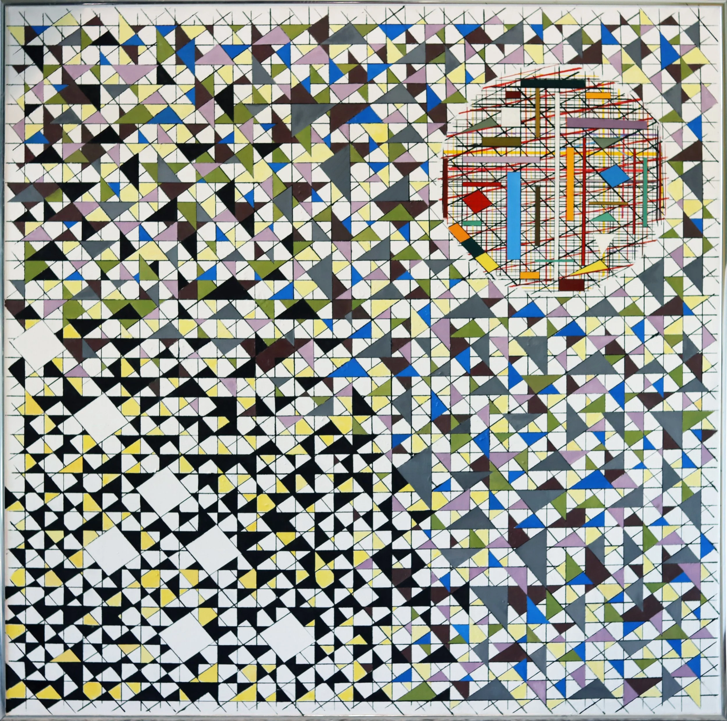 Allan Lorne Hecker.
Untitled, 2024
acrylic, oil, latex on canvas
36" x 36" 
$2,800

