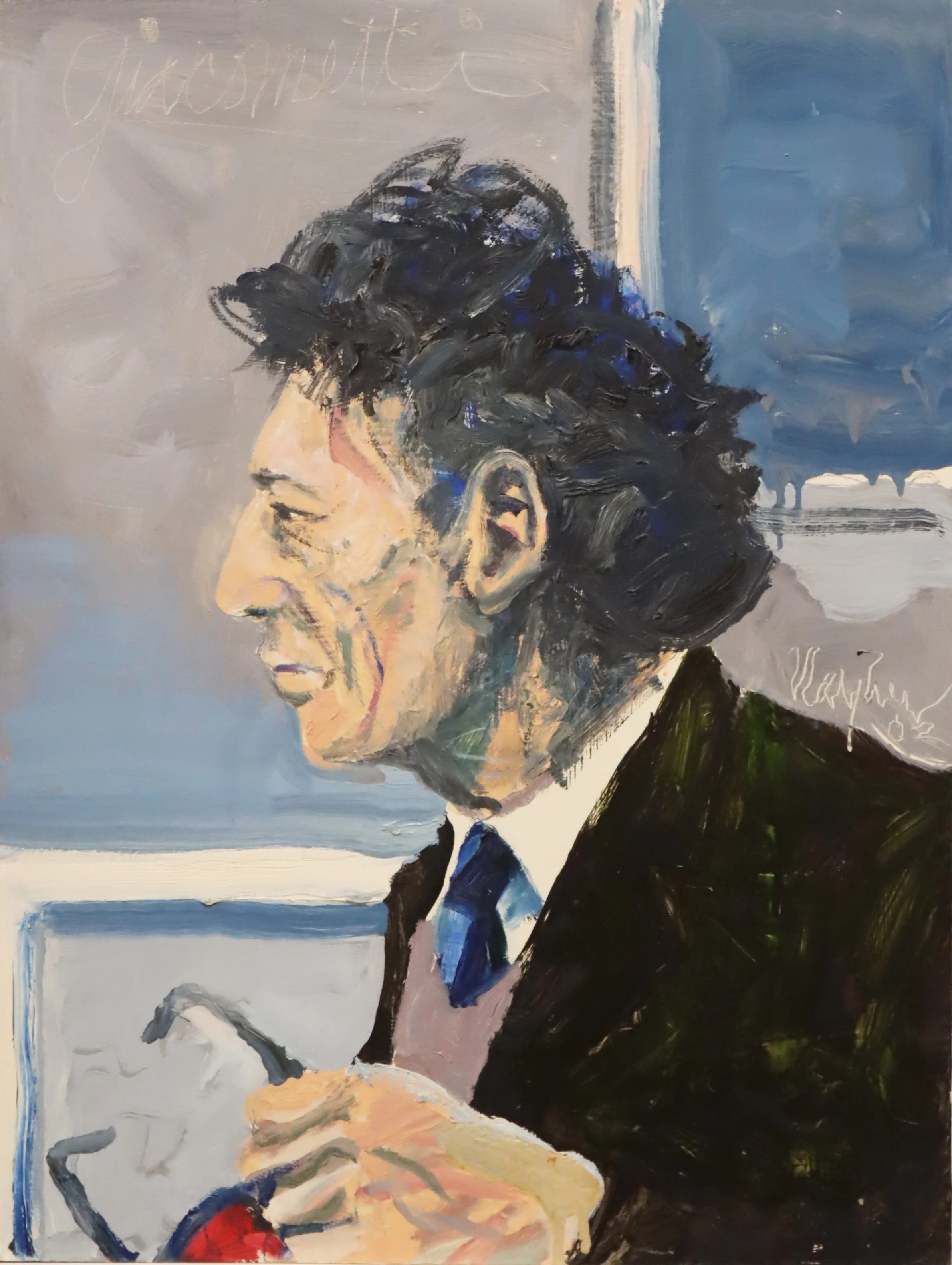 Gordon Rayner. 
Giacometti, 2005 
oil on board 
24" x 18" 
(price on request)