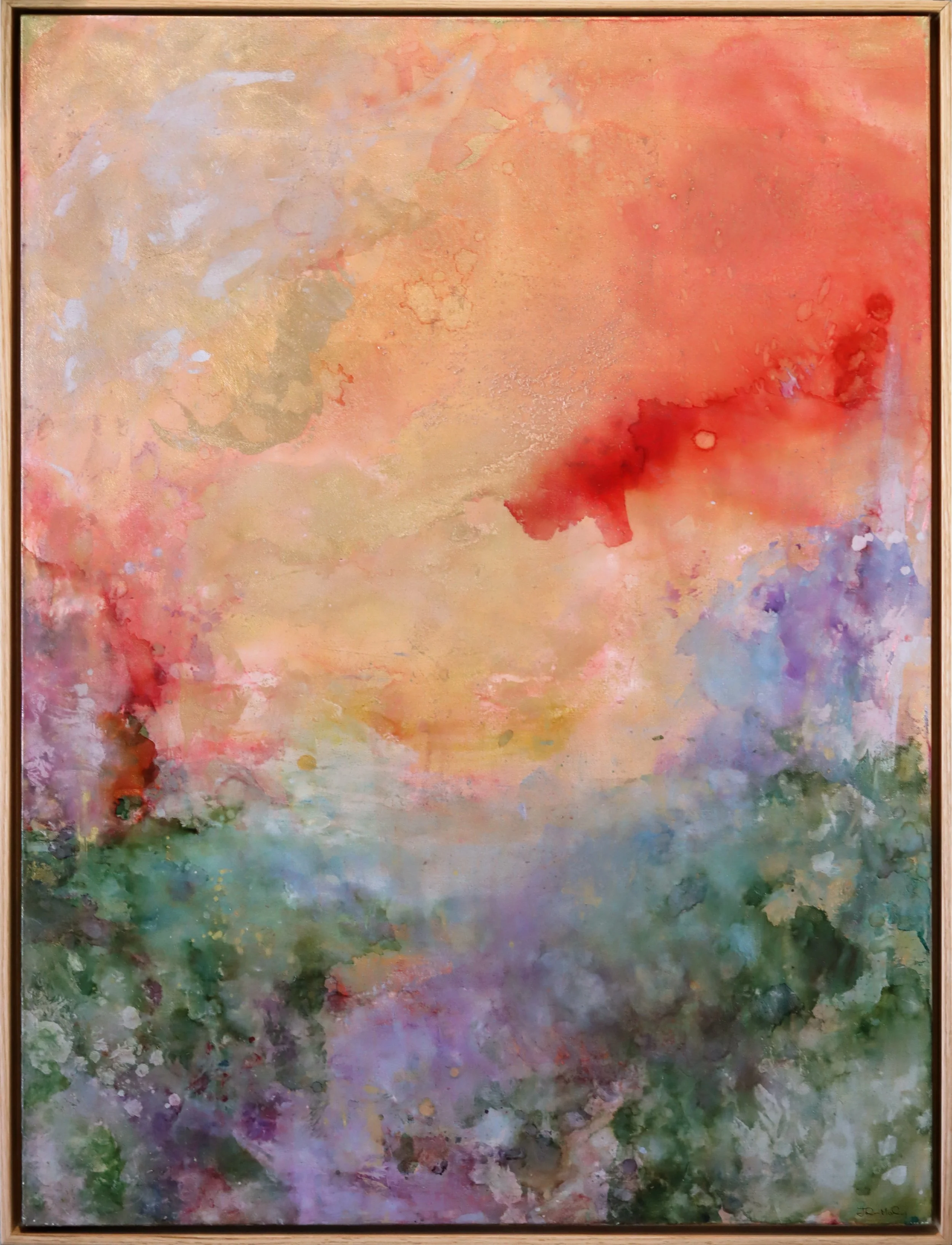 Jordan Moody.
Field Of Dreams, 2026
alcohol ink, faux gold leaf on canvas
40" x 30" 
$4,700