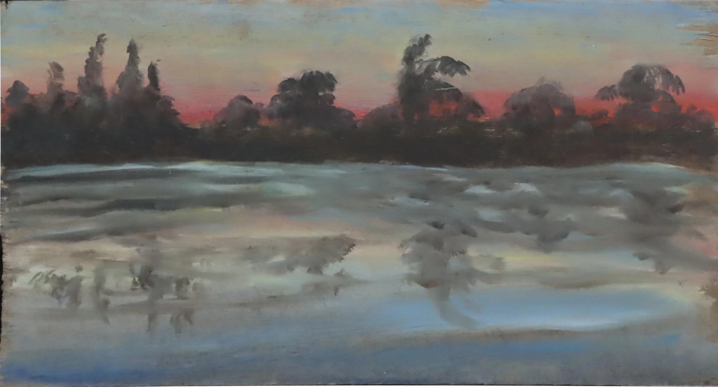 Rae Johnson.
Untitled, n.d.
oil on board
12" x 22.5"