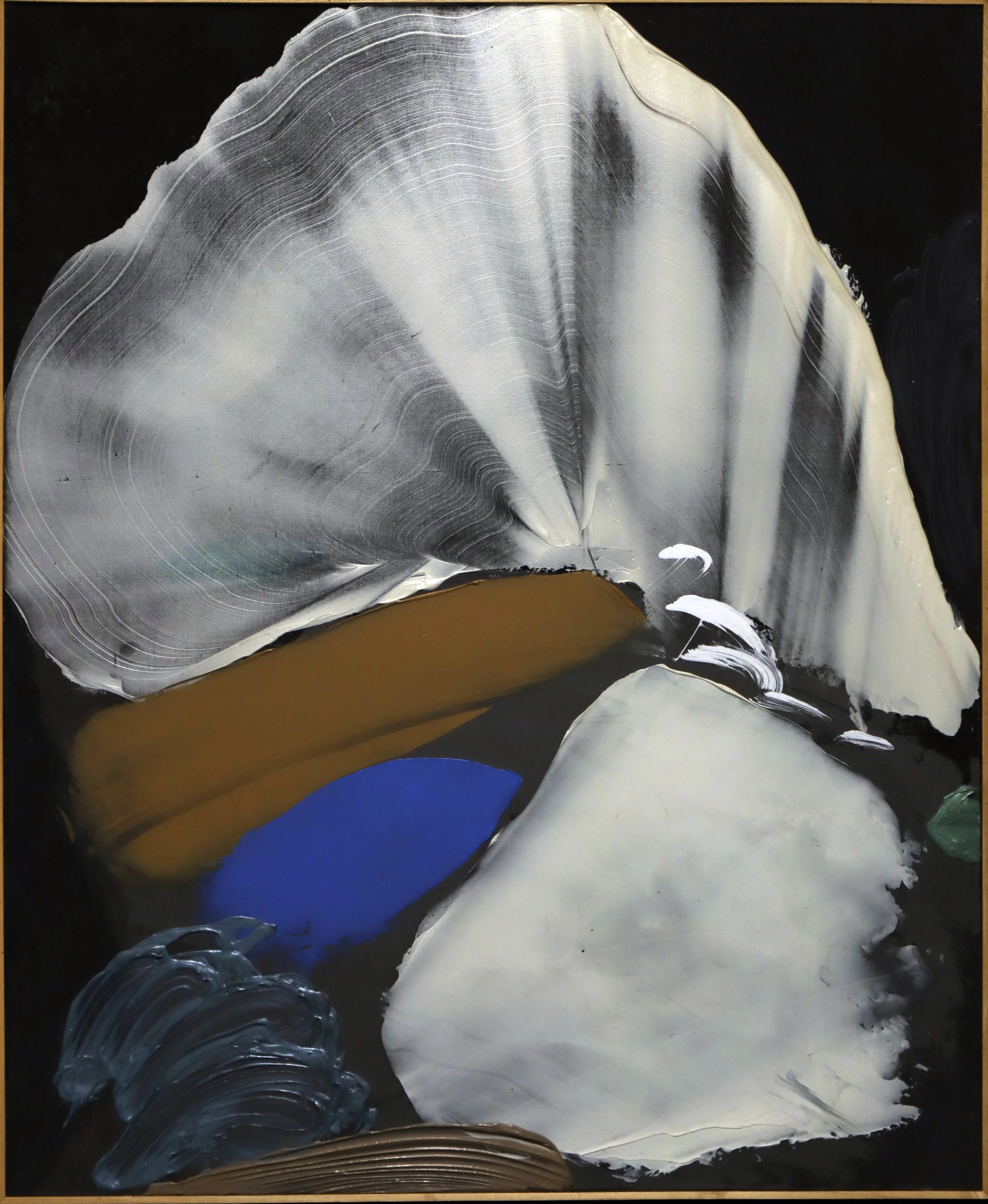 A large painting by Canadian Abstract artist Ronald Boaks. Of Full Moons and Poetry, 1990 acrylic on canvas 80" x 66"