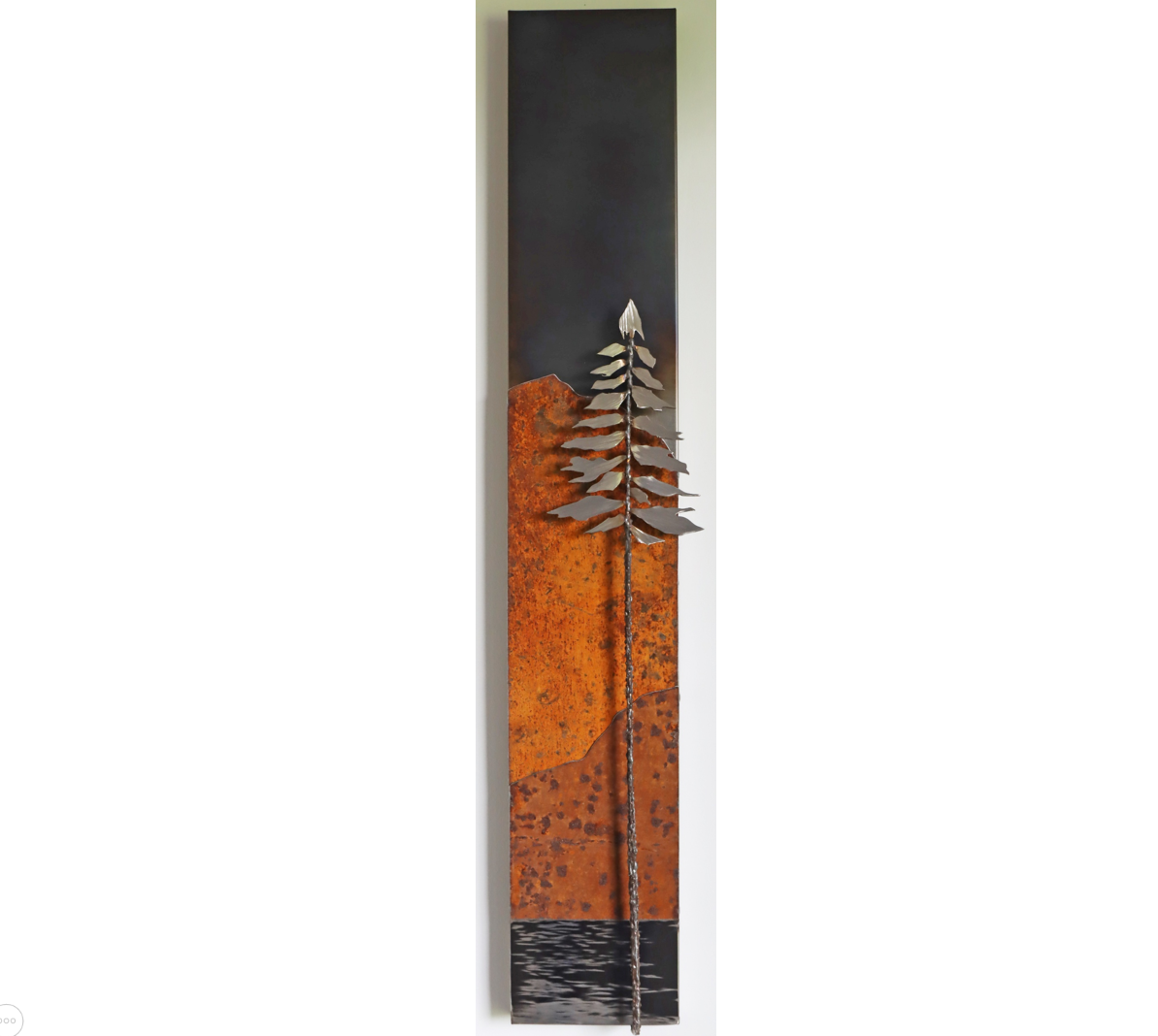Floyd Elzinga.
21-341 Night Pine, 2021
coated steal
36" x 6"