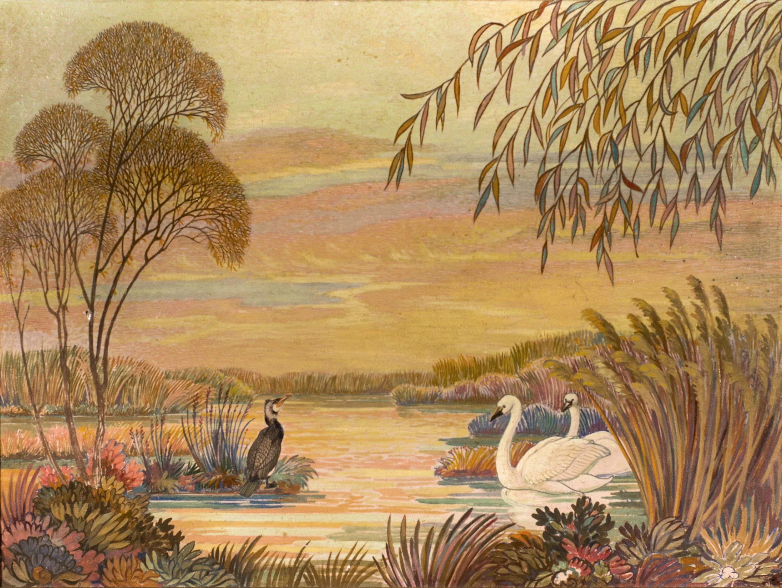 Duff.
Untitled (Landscape Ducks), n.d.
oil on canvas
33" x 41"