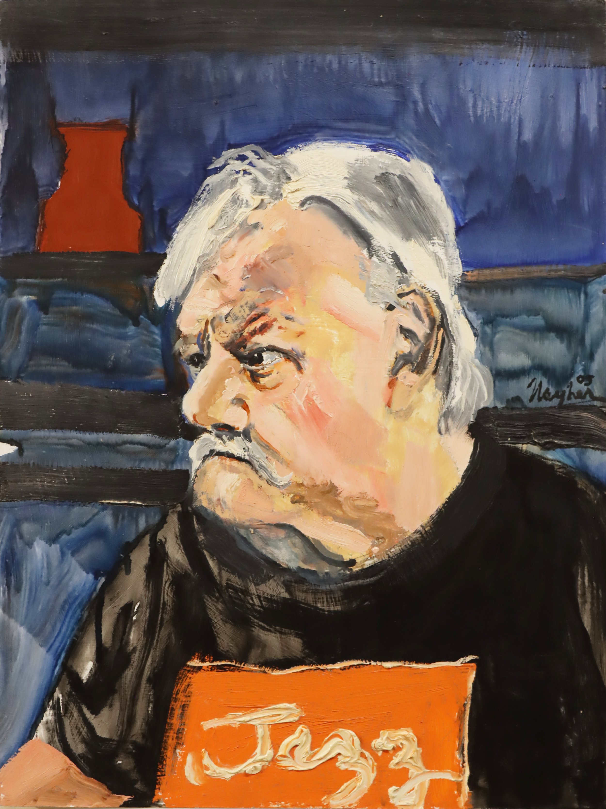 Gordon Rayner. 
Trading Ideas. Self Portrait #8, 2005 
oil on board 
24" x 18" 
(price on request)