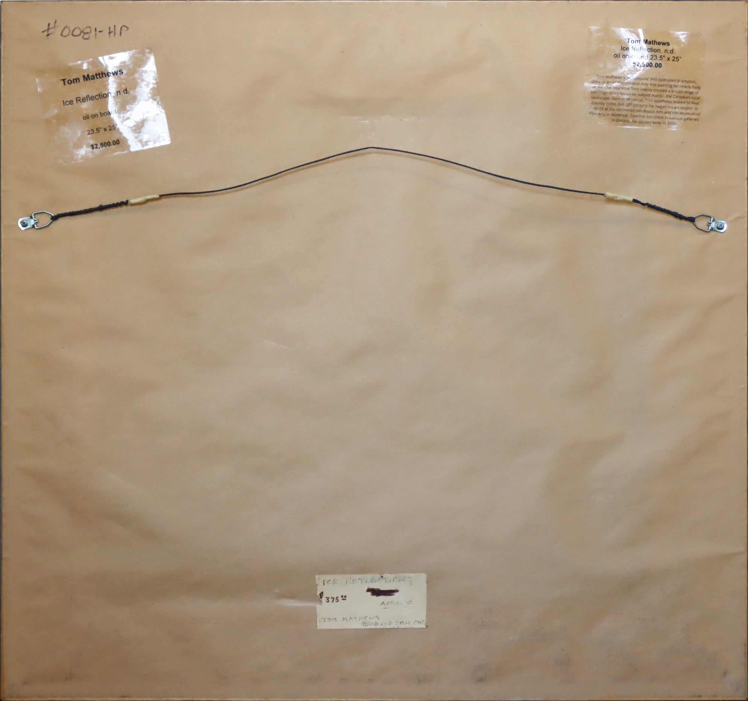 Back side of Ice Reflection by Canadian Regional Landscape Painter Tom Mathews