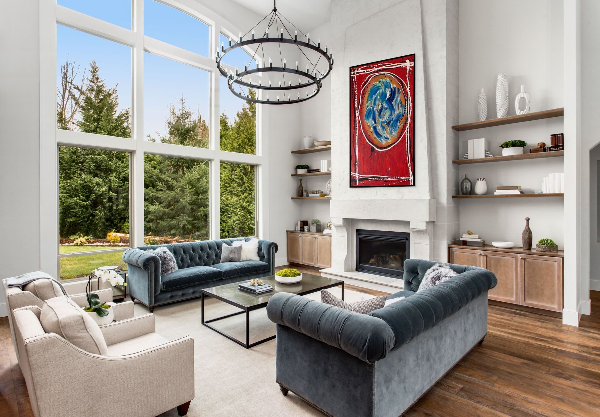 Painting by Daniel Solomon titled New Song (2006), acrylic on canvas, displayed on a wall; large-scale abstract composition measuring 66 by 42 inches, signed and titled on the verso.