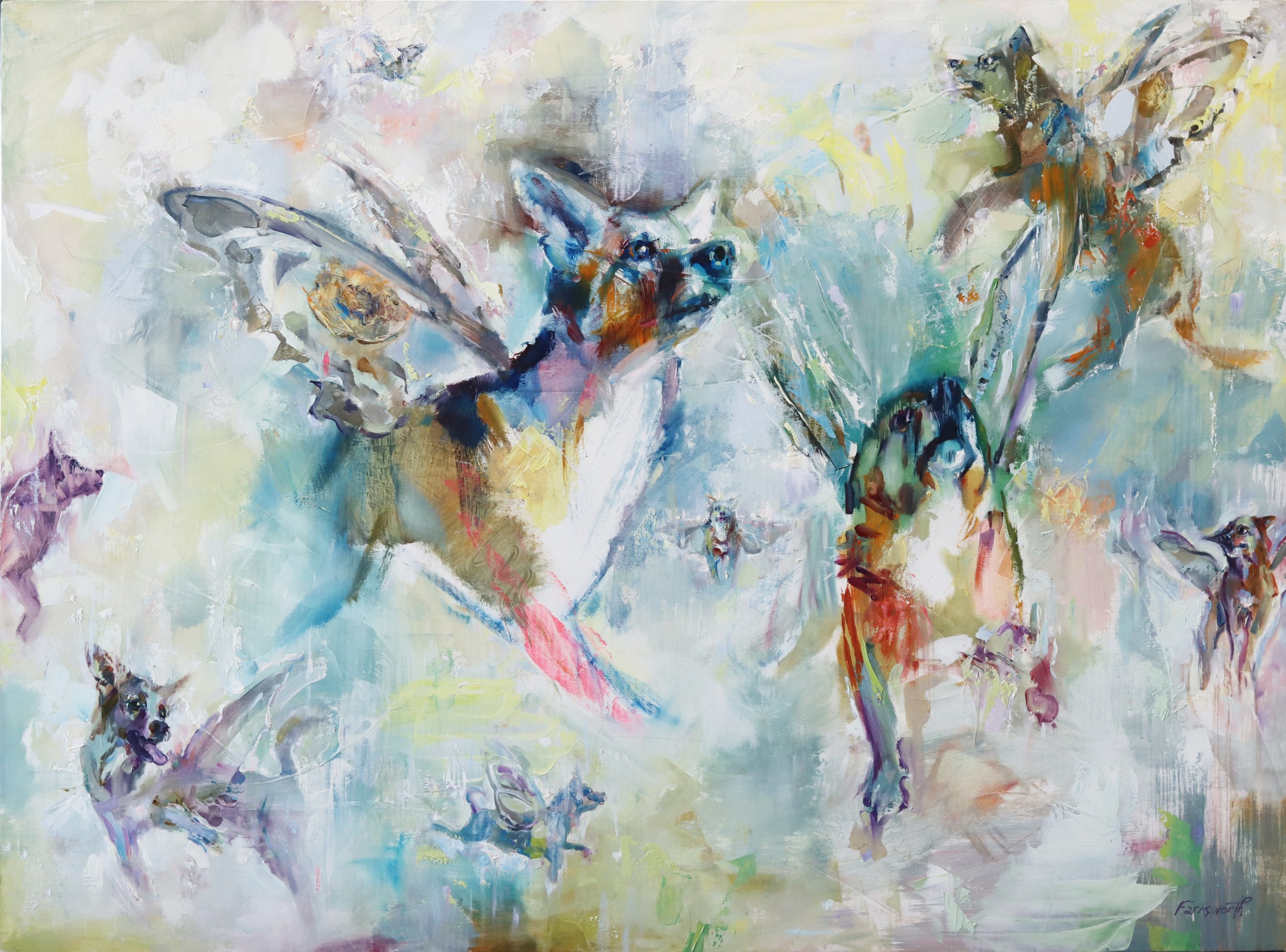 Geoff Farnsworth
Flying Dogs, 2019
oil on panel
38" x 51"
$4,500