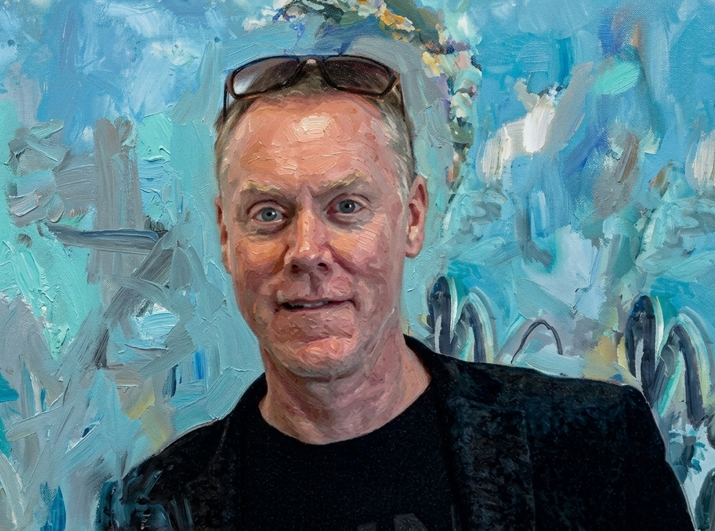 Artistic rendering of Canadian artist Geoff Farnsworth