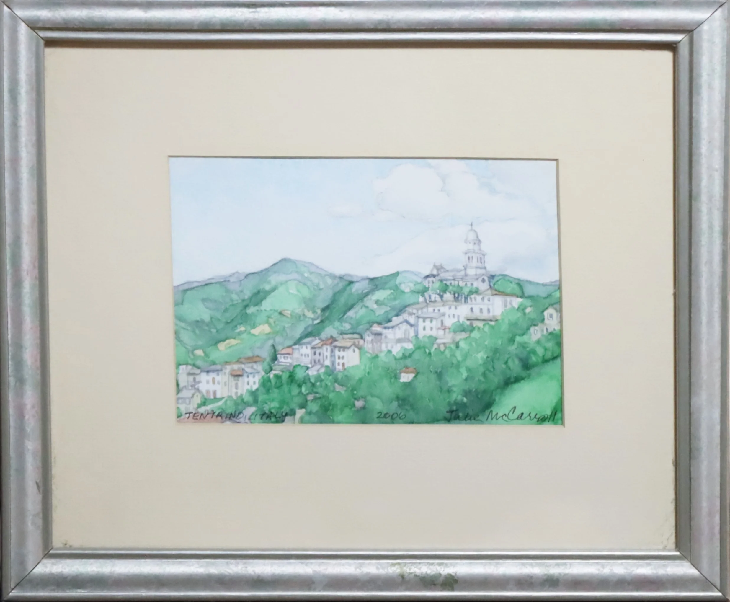 Julie McCarroll.
Tentrind, Italy, 2006
watercolour
4" x 6"