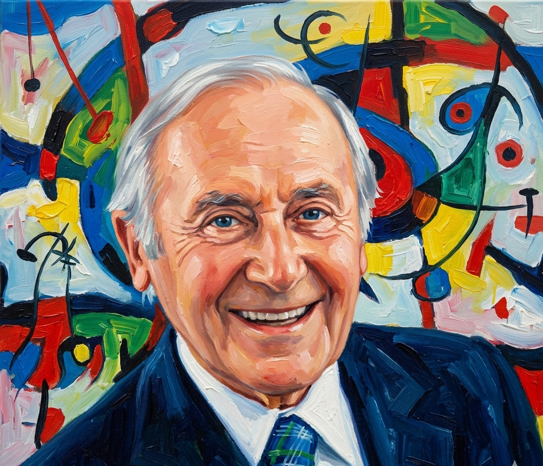 Artistic rendering of Spanish Modernist artist Joan Miró