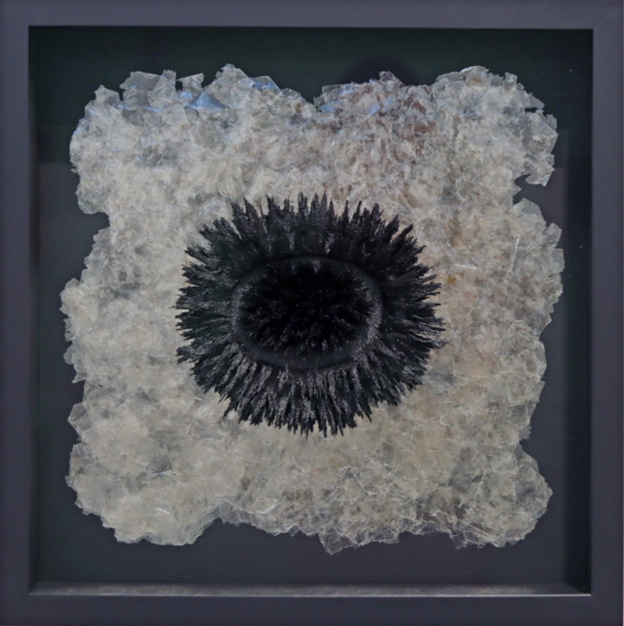 Alex Chorny.
Untitled, 2024 (24-040)
magnetized mixed media and mica on wood panel
19.75" x 19.75"
$2,000