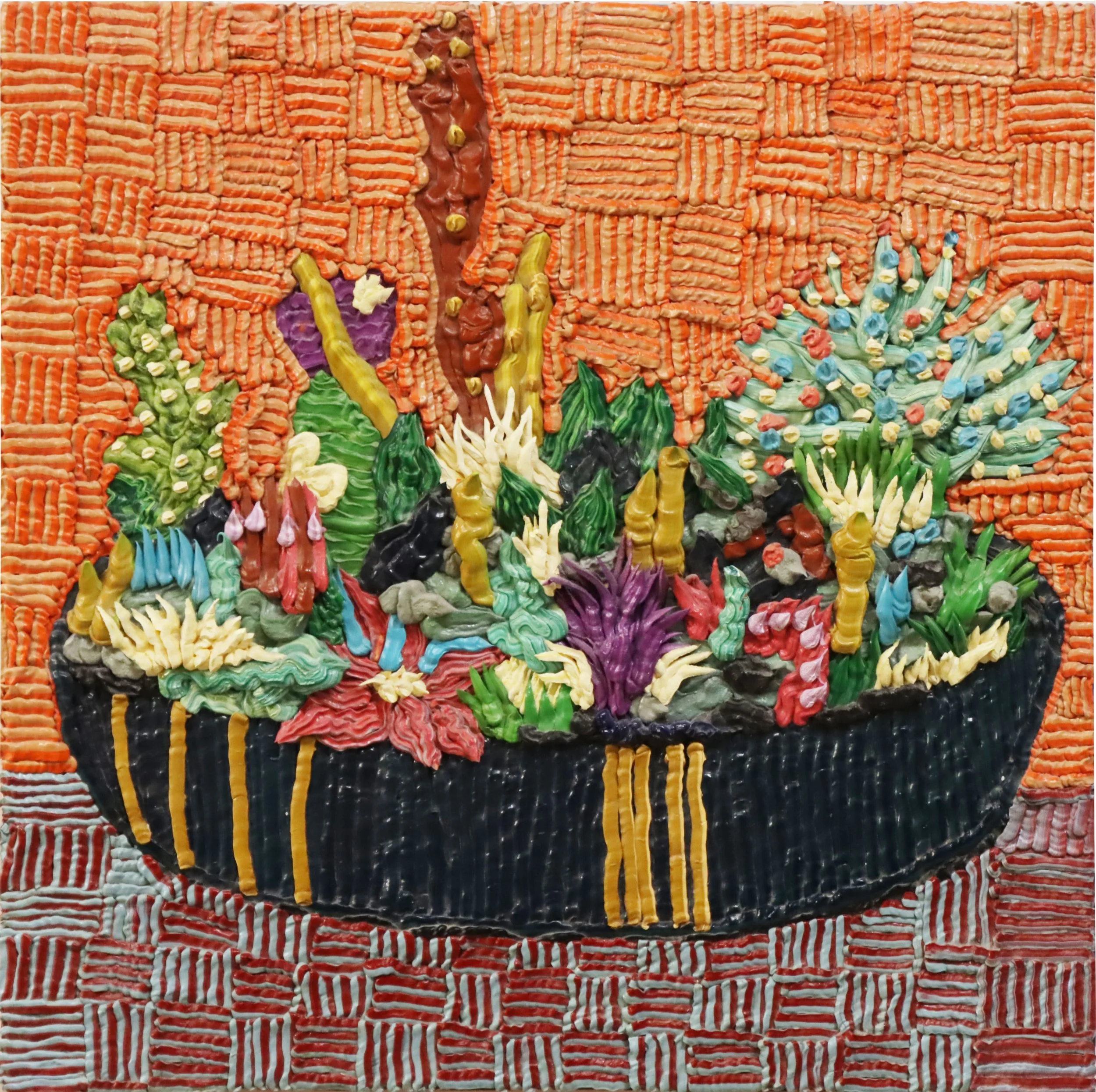 Carolyn Larson.
Untitled, 2014-15
oil on board
12" x 12"