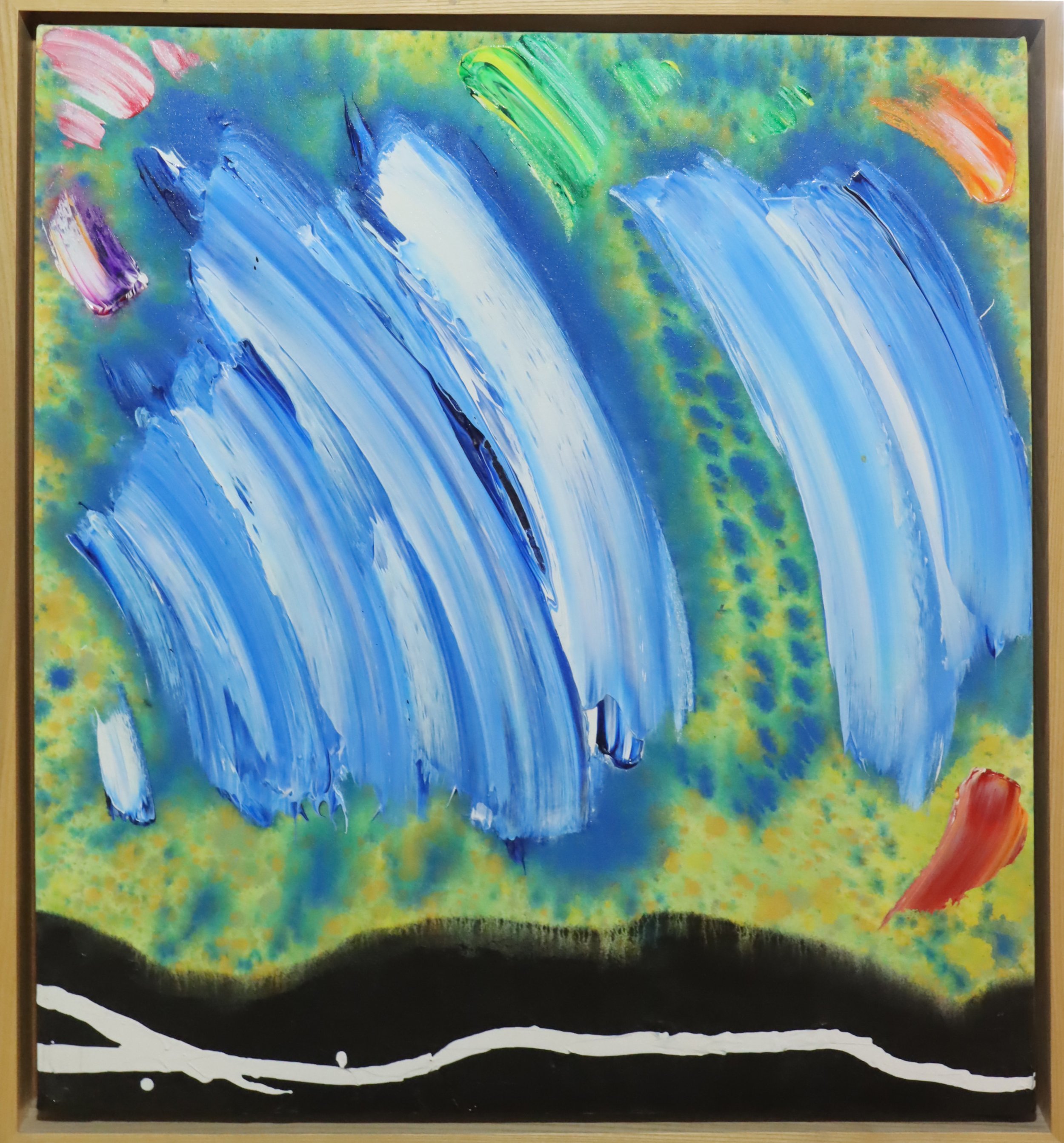 Dan Solomon.
Blue Rain, 2010
acrylic on canvas
30" x 27"