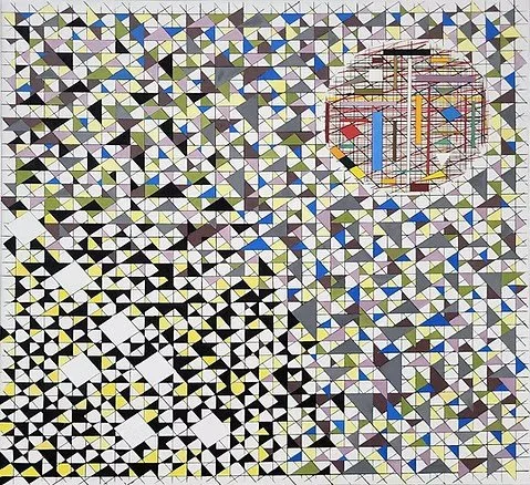 Allan Lorne Hecker.
Untitled Abstract, 2023-24
acrylic, oil and latex paint
36" x 36" 
$2,800.00