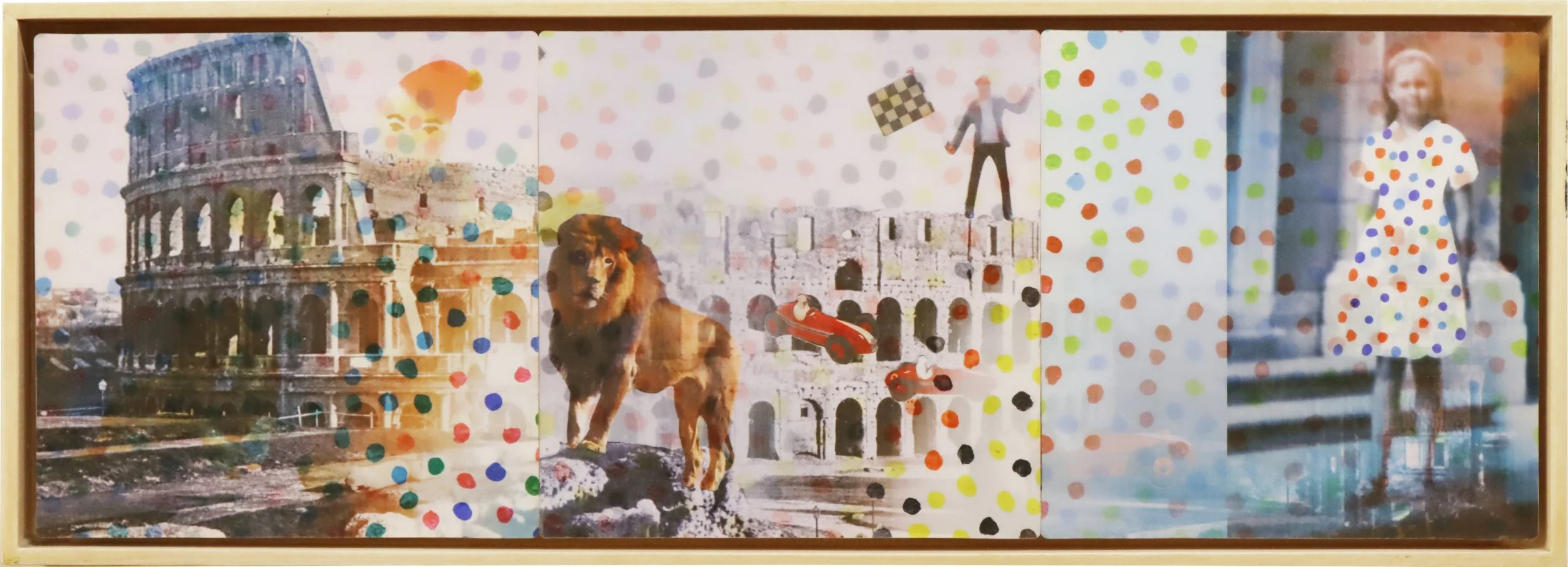Gabrielle de Mountmoulin.
Dots, 2015
3 panel lenticular print
(#3 in an edition of 6)
10" x 30"