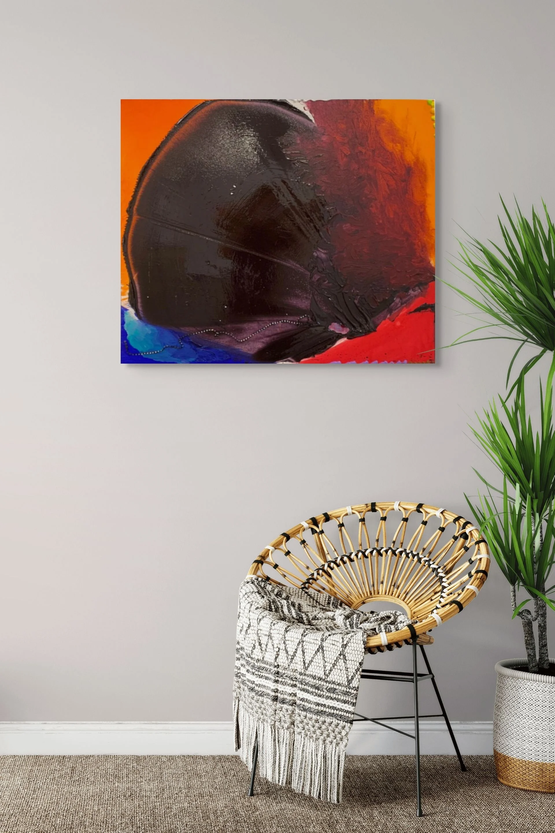 Canadian Abstract Artist Joseph Drapell Paradise of Desire, 2019 on the wall