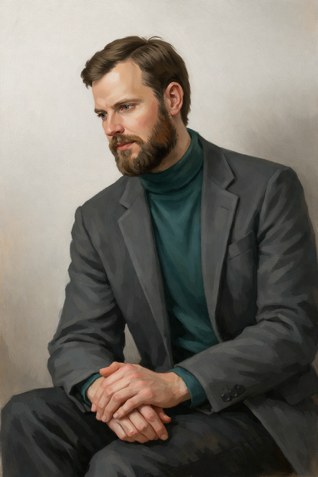 Artistic rendering of Canadian Artist Harold Town in the 1950s, one of the founders of Painters Eleven