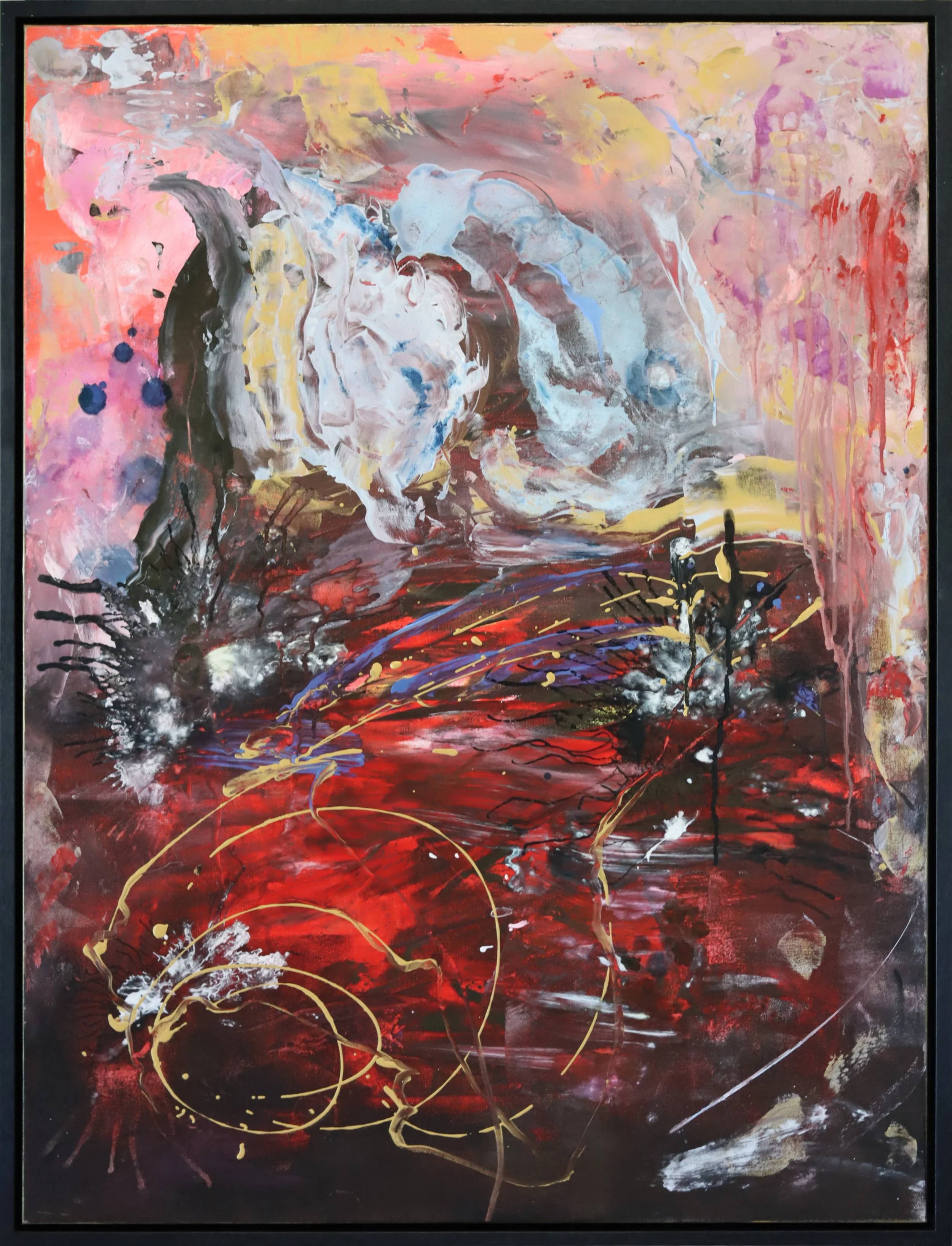 Patricia Gagic and Jordan Moody. Fire and Form, 2026 acrylic on canvas 40" x 30"