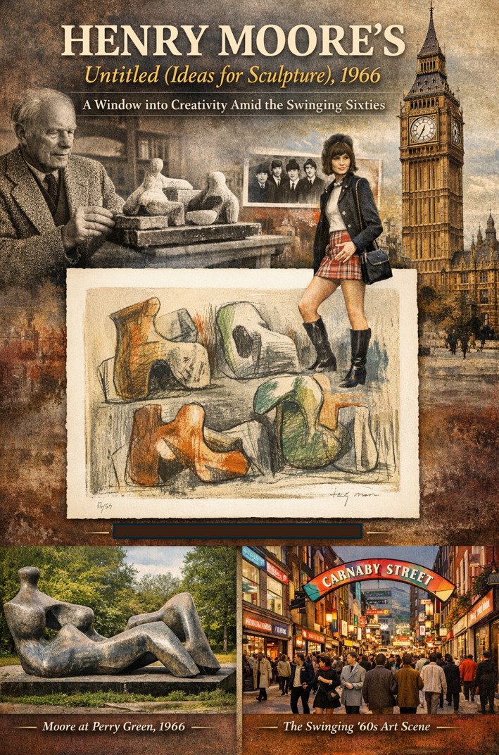 Blog image of artist Henry Moore and England in 1966
