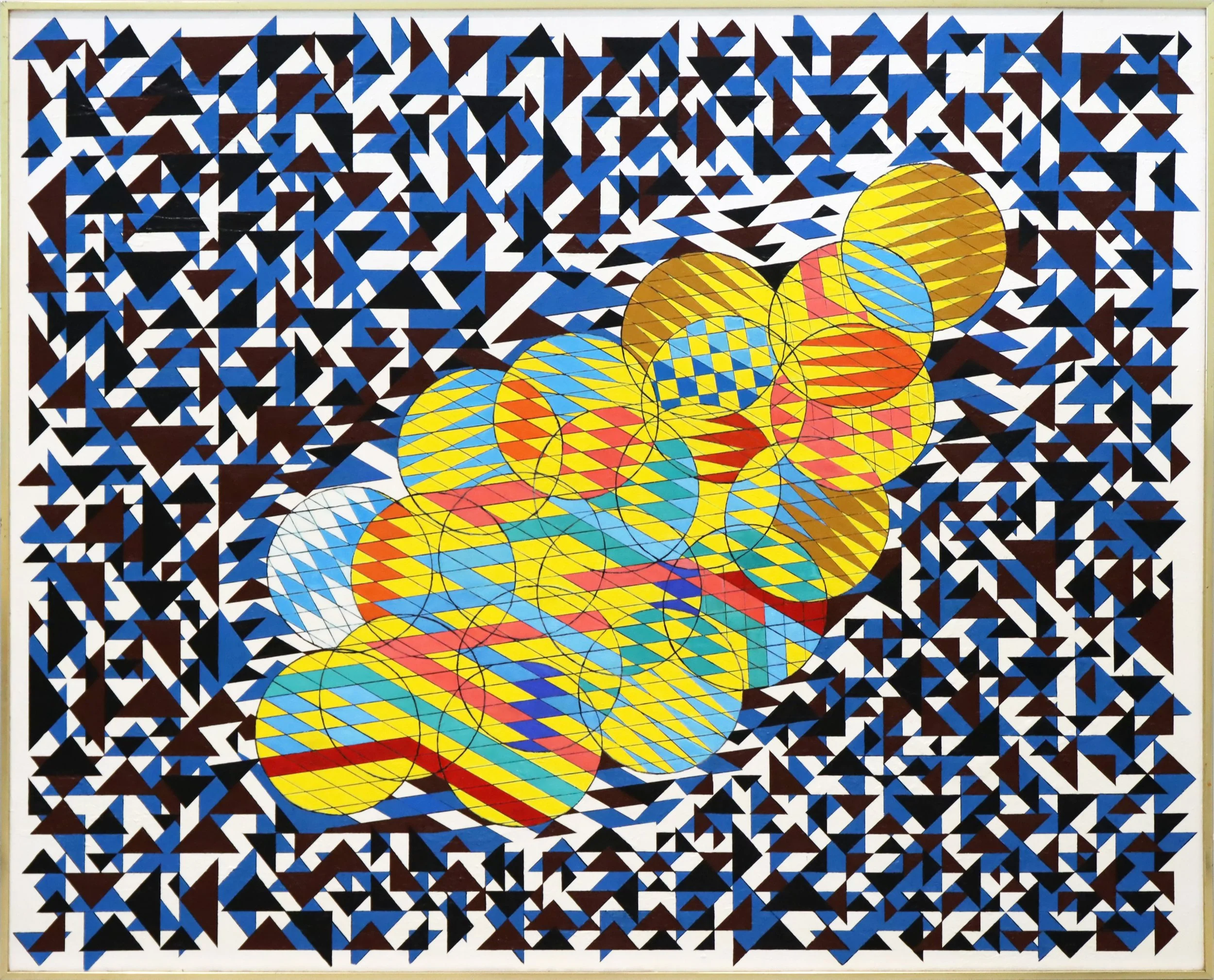 Allan Lorne Hecker.
Optical Impact, 2026
oil, latex on canvas
48" x 60"
$3,200