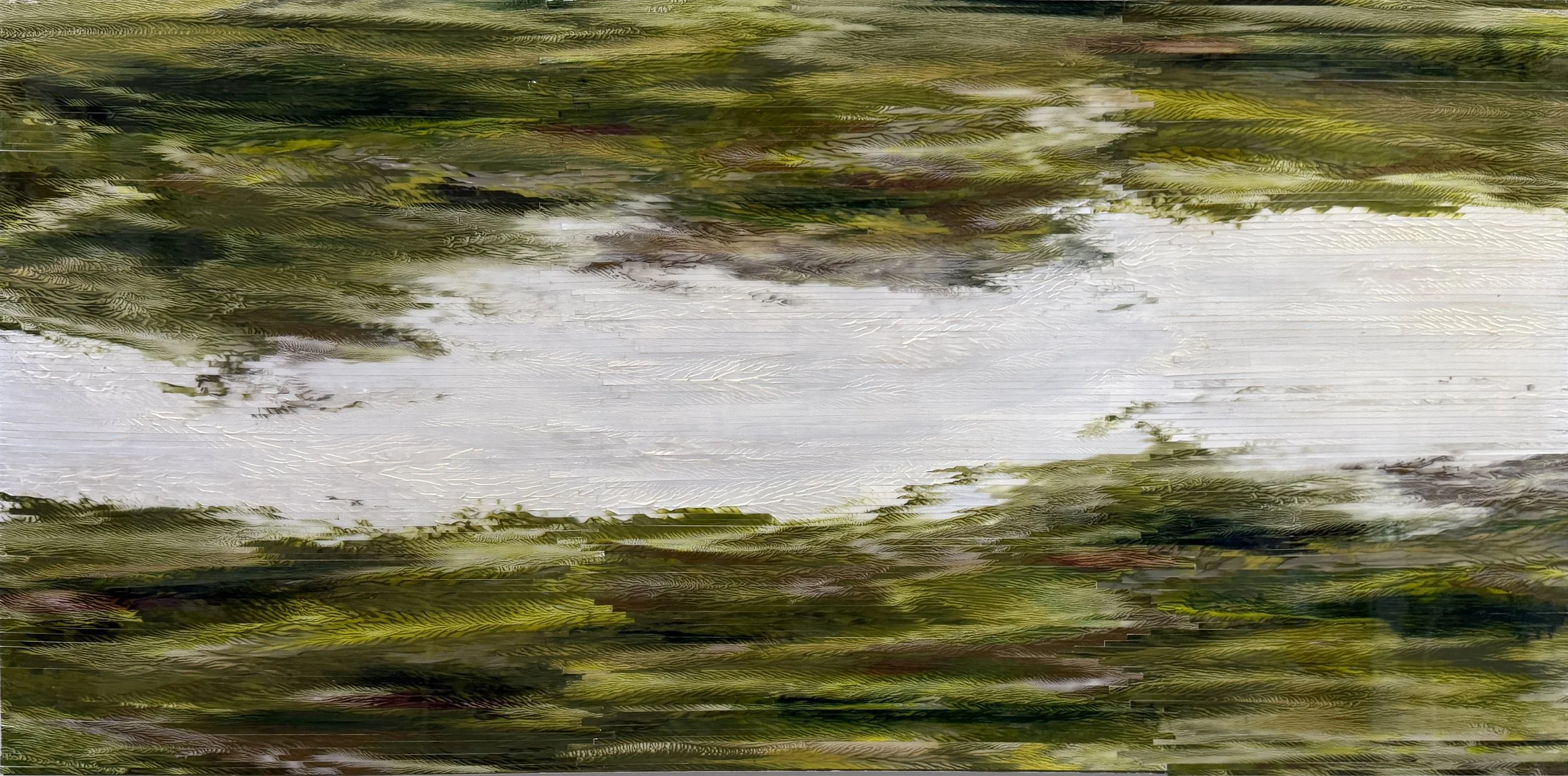 Brad Eyre.
Faroe Islands Construction, 2025
acrylic, styrene, resin on canvas
48" x 24"
$2,000