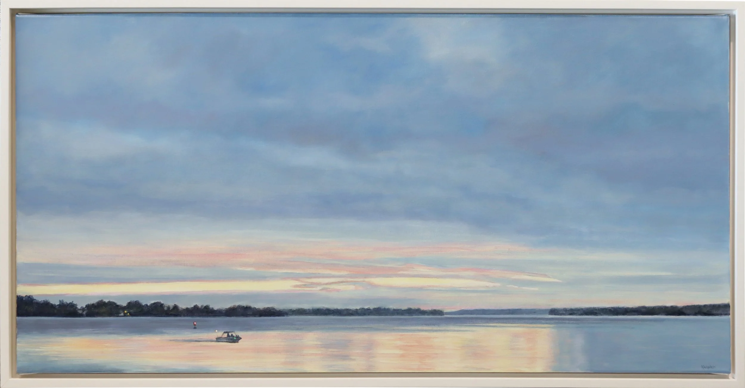 Karole Marois.
Heading Home, 2026
acrylic on canvas
18" x 36"
$1,900
