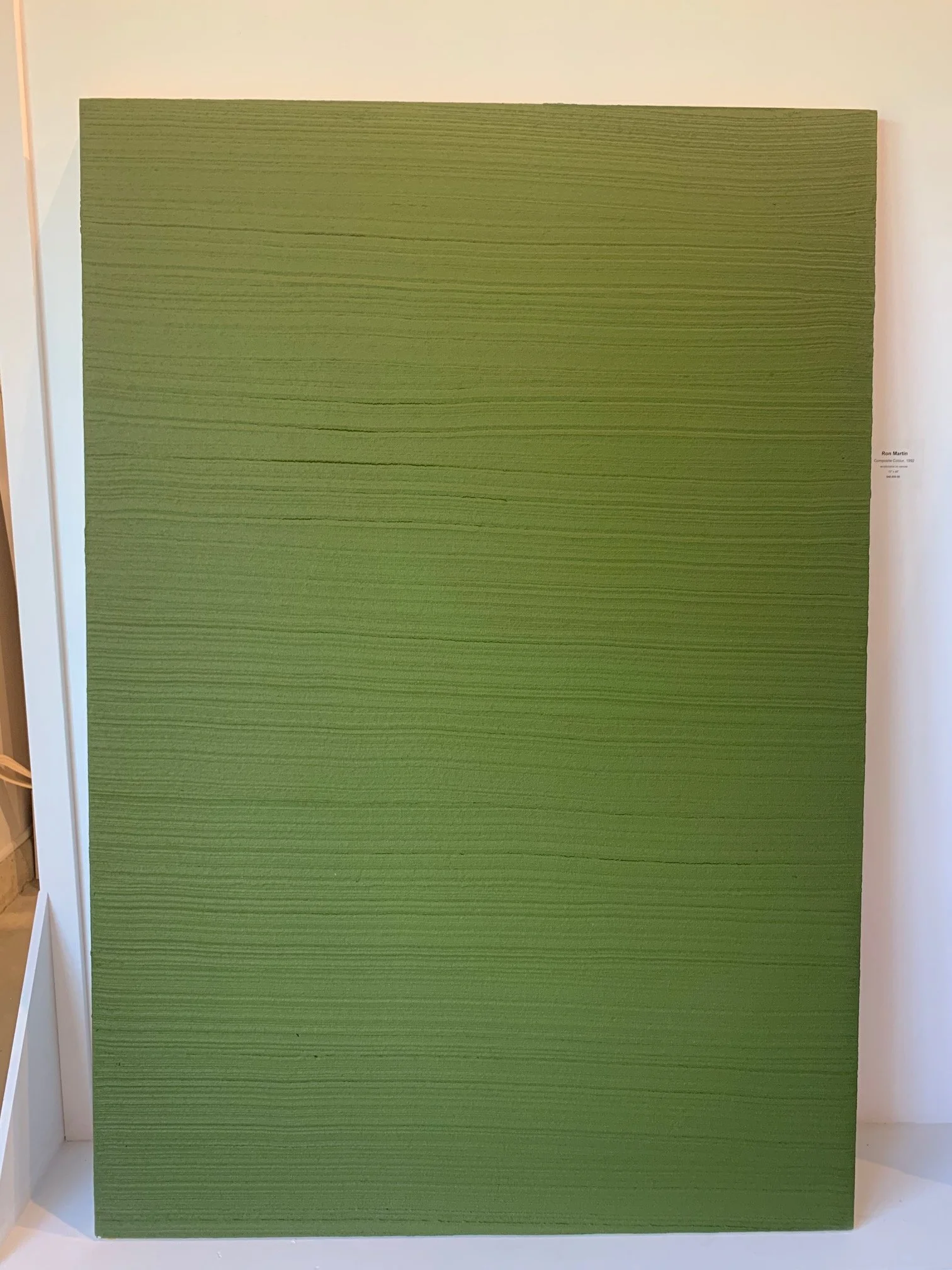 Ron Martin. 
Composite Colour #13, April 16, 1992
acrylic and sand on canvas
70" x 48"
POR