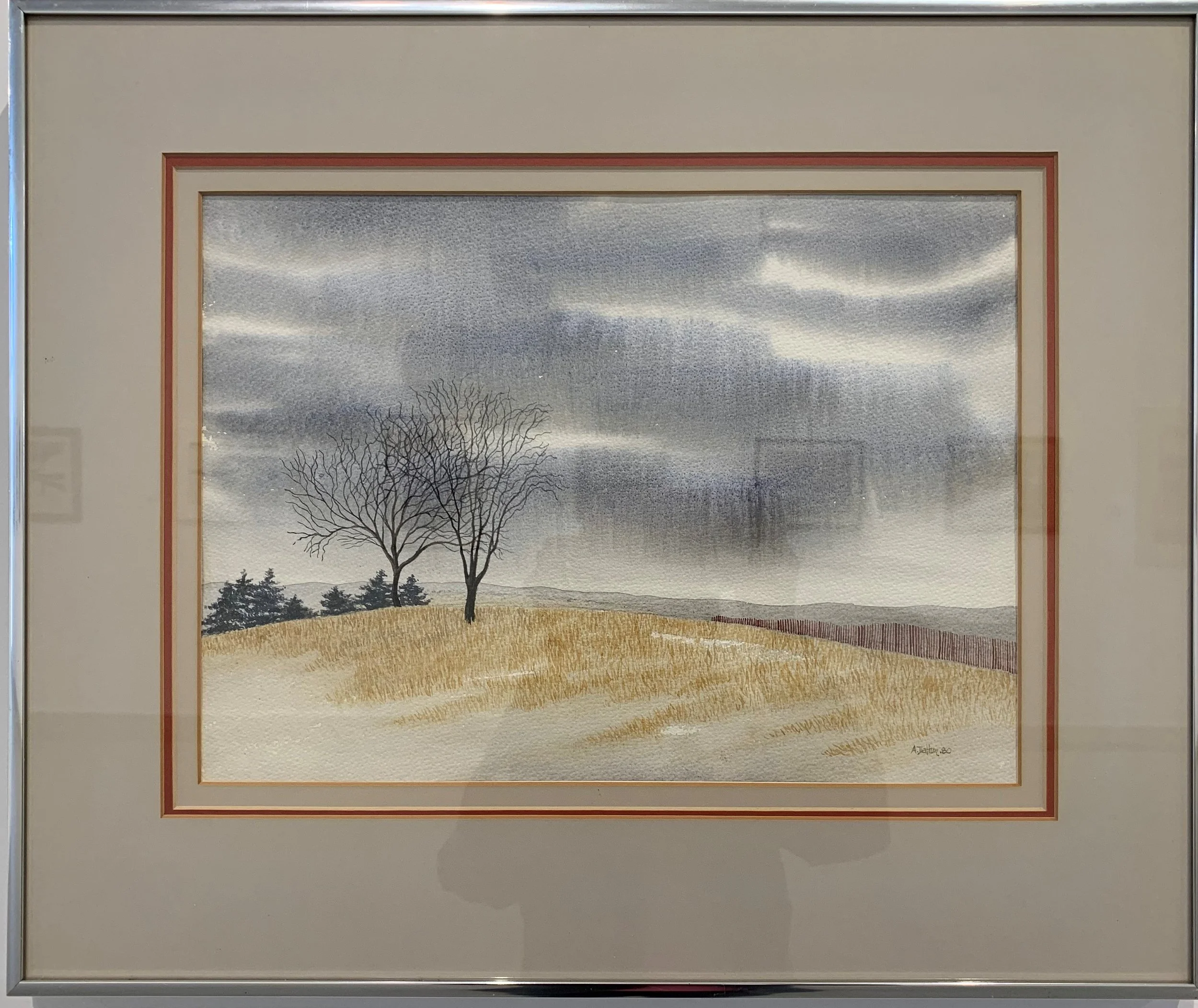Anne Dalton.
Over The Hill, 1980 
work on paper
14.25" x 10.25"